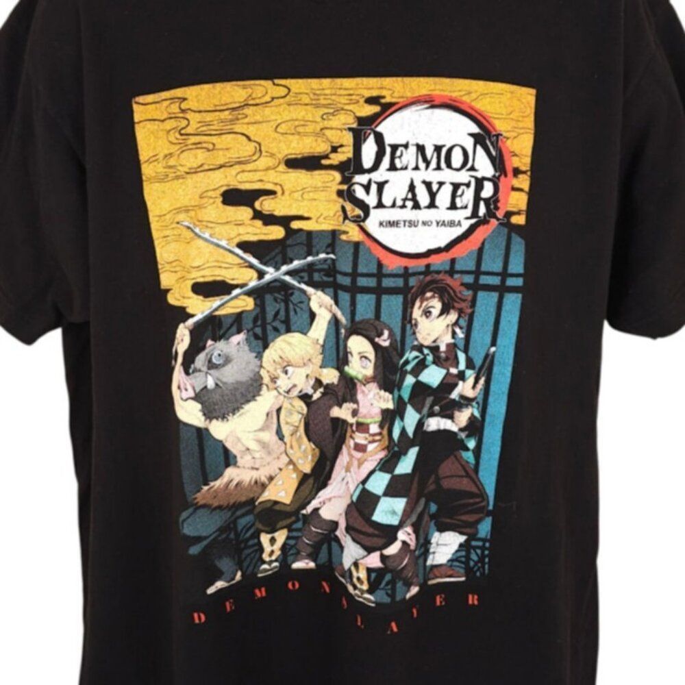 Demon Slayer T Shirt Mens Size XL Black Kimetsu No Yaiba Japanese Manga Series